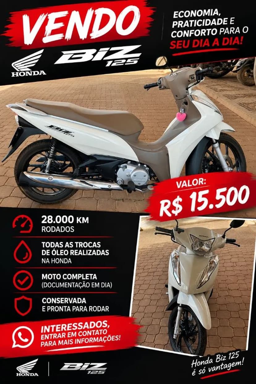 Vendo blz 125 completa 