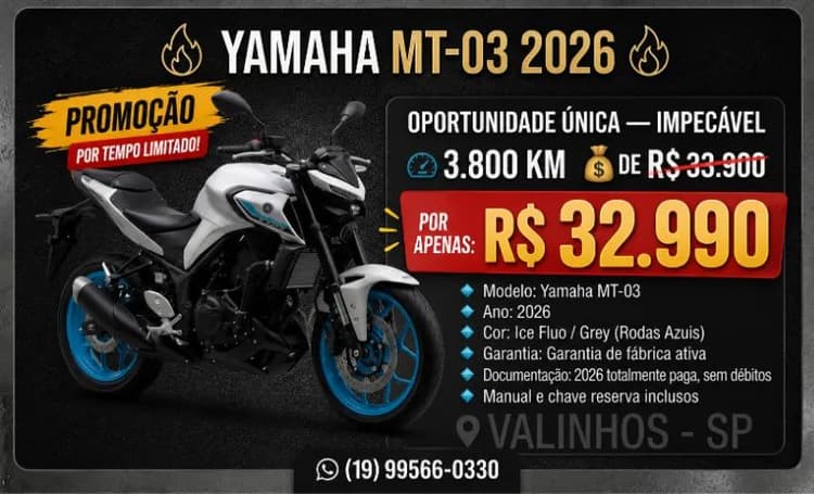 Yamaha MT03 2026