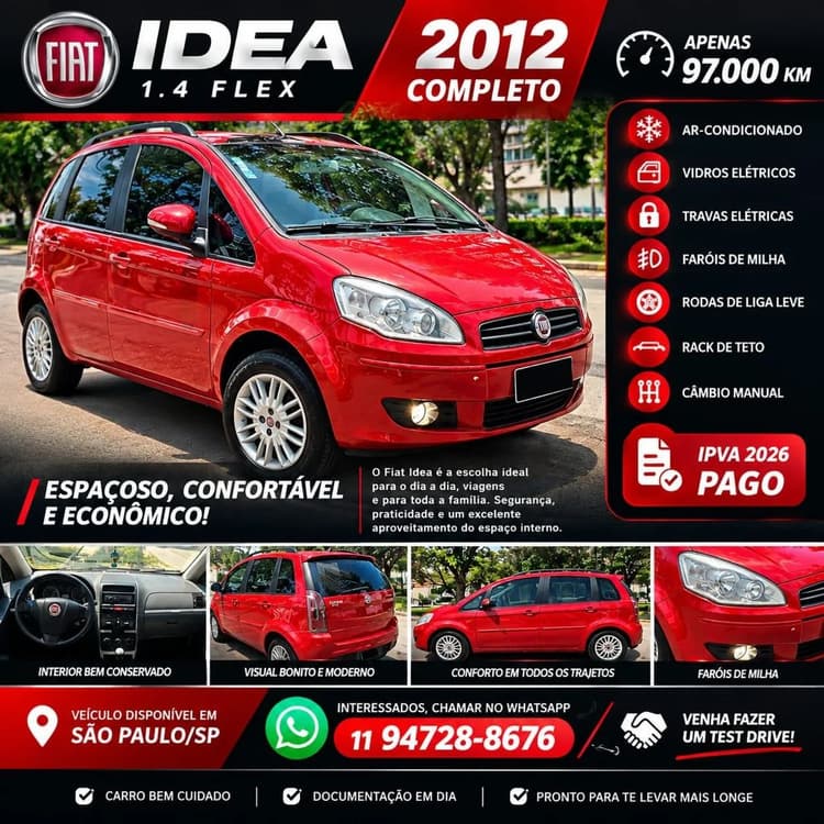 Fiat Idea Attractive 1.4 Fire Flex 8V 5P 2012