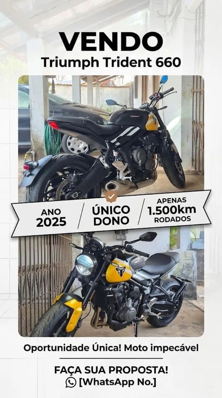 TRIUMPH TRIDENT 660 - ESTADO DE 0km