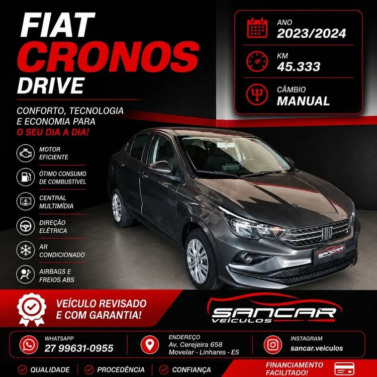 Fiat Cronos Drive 1.3 8V Flex 2024