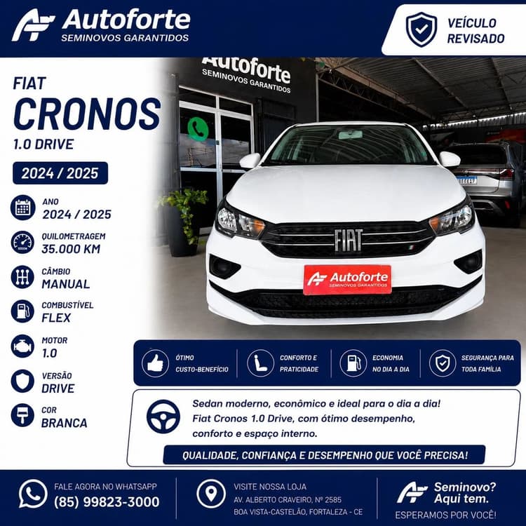 Fiat Cronos Drive 1.0 6V 2025