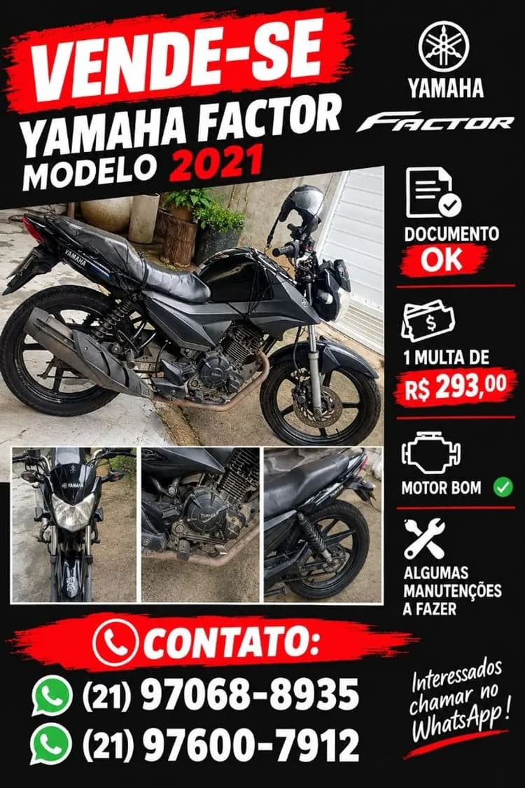 VENDO MOTO YAMAHA  FACTOR