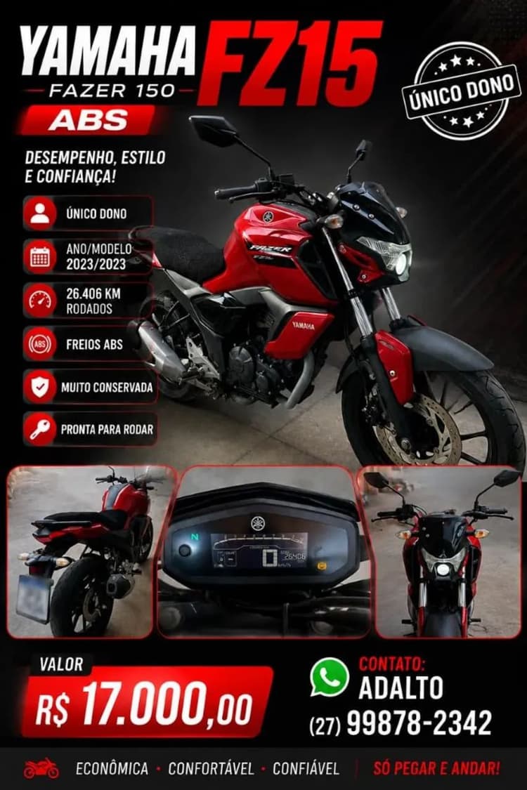 Fazer 150 único dono 