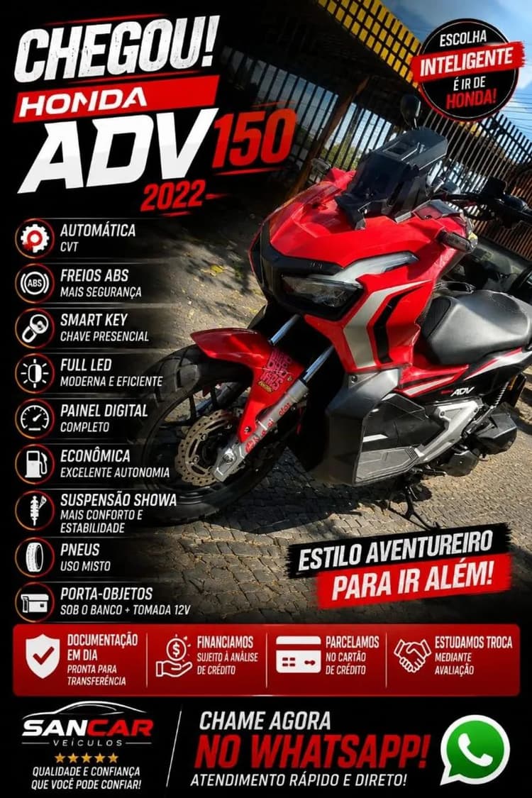 HONDA ADV 150 ? 2022 ? AUTOMÁTICA ? ABS
