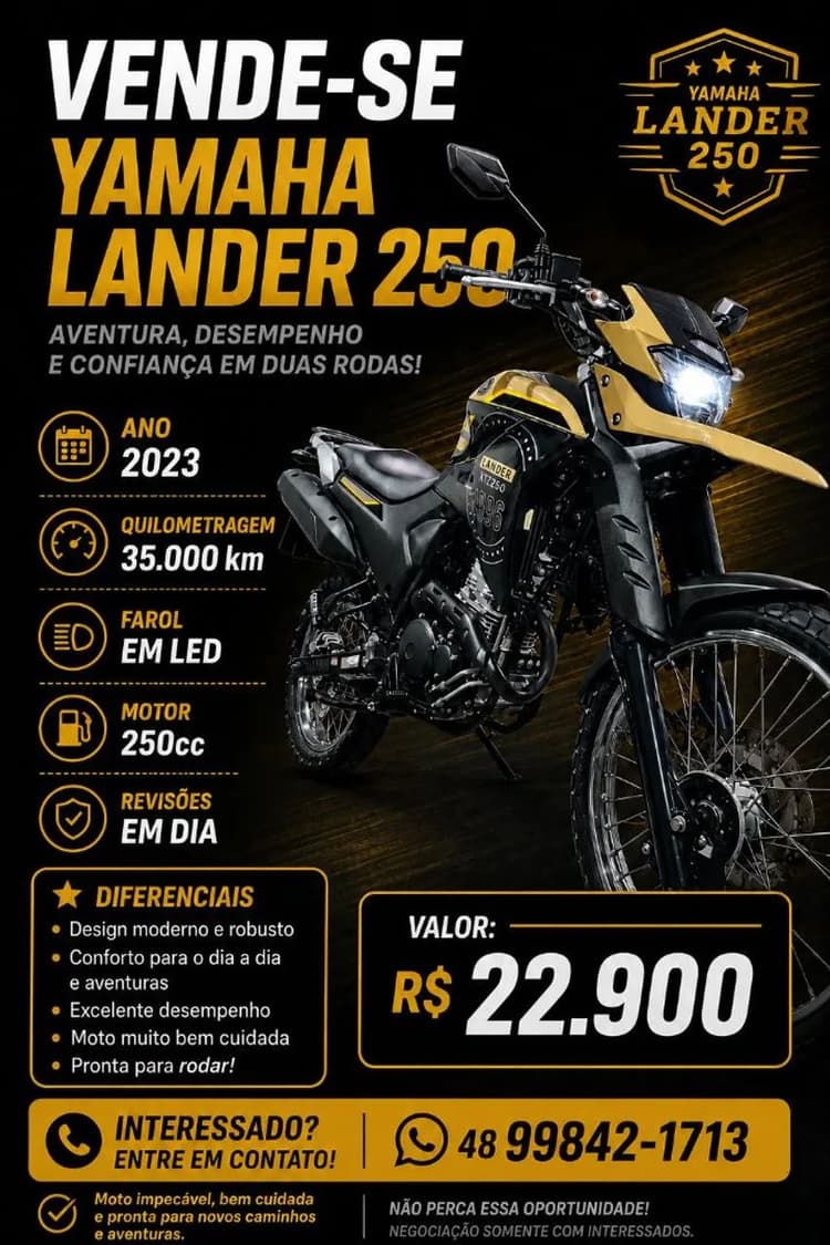 Yamaha Lander 250 ano 23