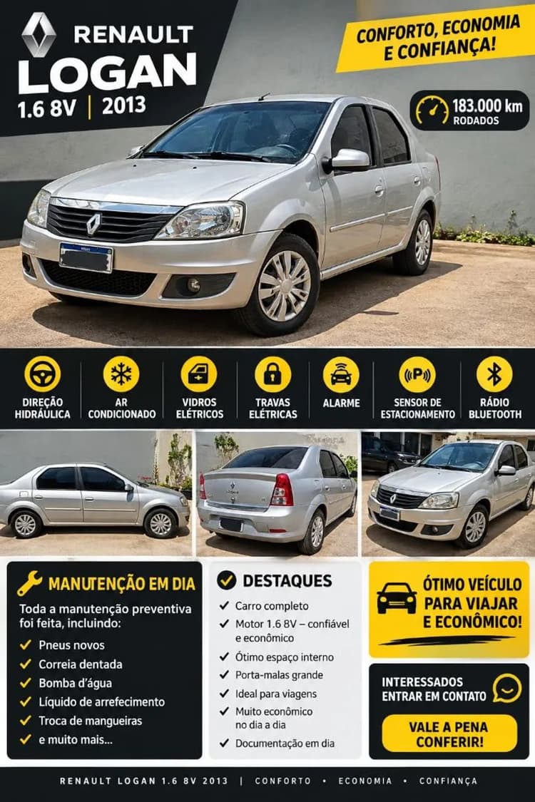 Renault Logan Expression Hi-flex 1.6 8V 4P 2013
