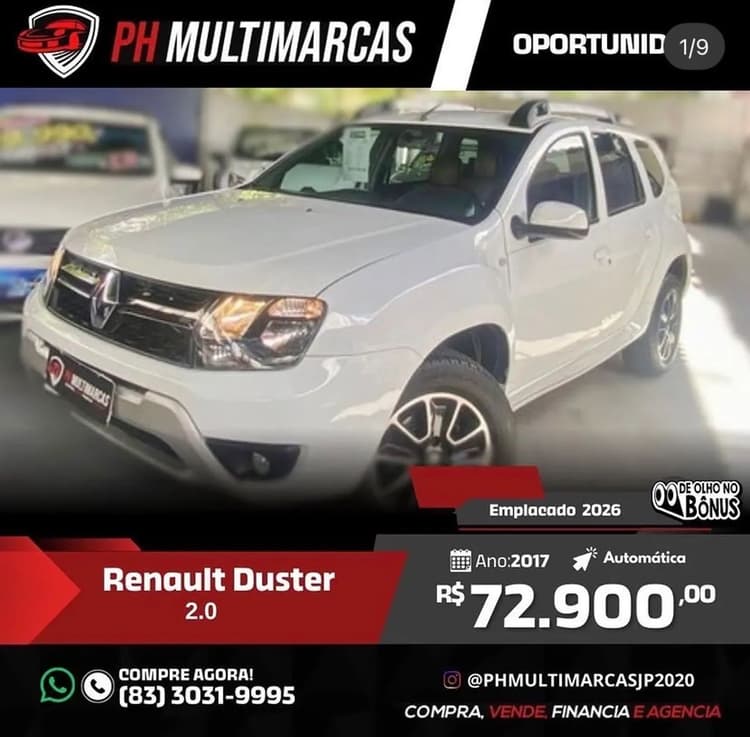 Renault Duster Dynamique 2.0 Hi-flex 16V Aut. 2017