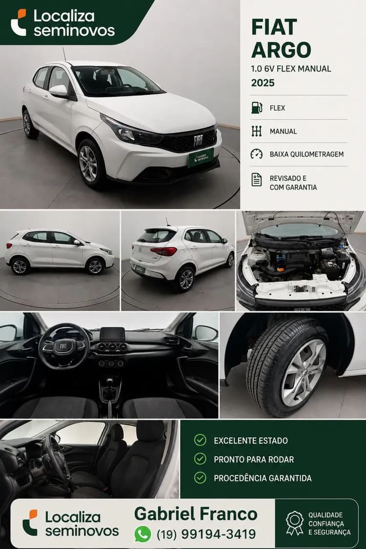 Fiat Argo Drive 1.0 6V Flex 2025