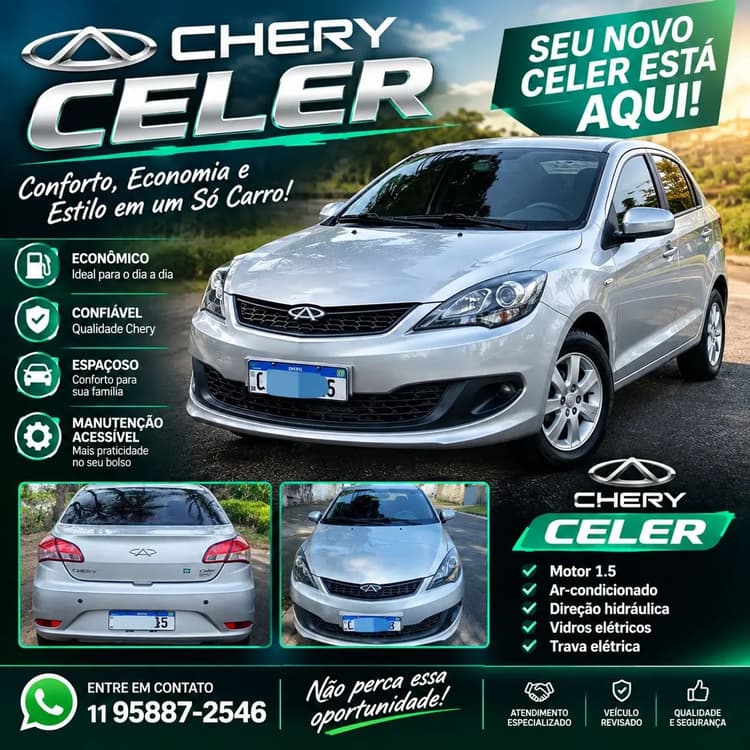 Chery Celer Sedan 1.5 16V Flex 5P 2016