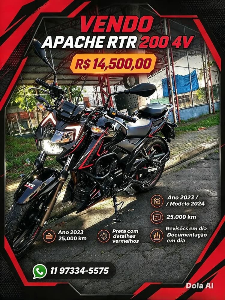 Apache 200RT top de linha 