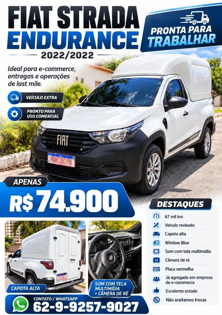 Fiat Strada Endurance 1.4 Flex 8V CS Plus 2022