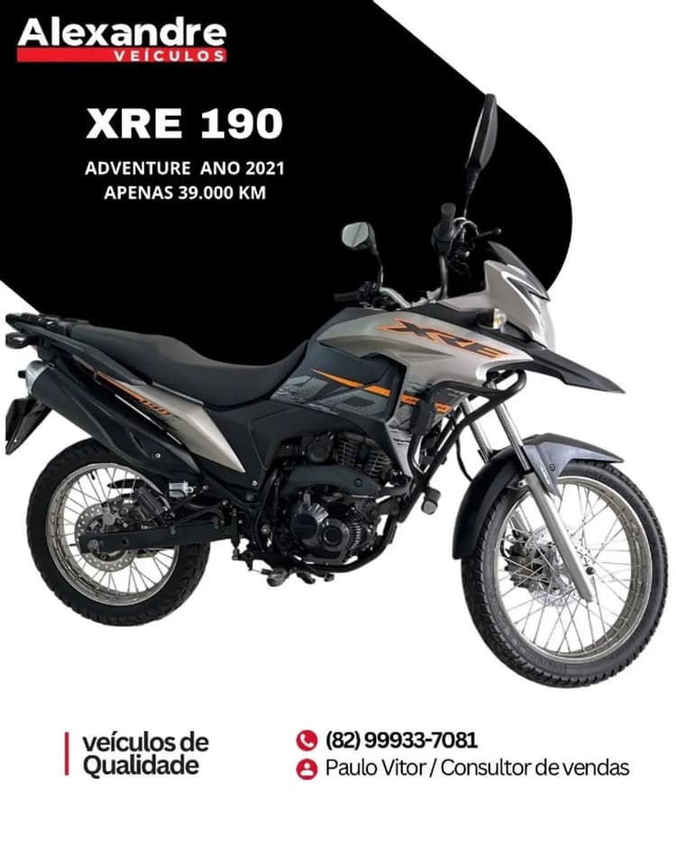HONDA XRE 190CC 2021