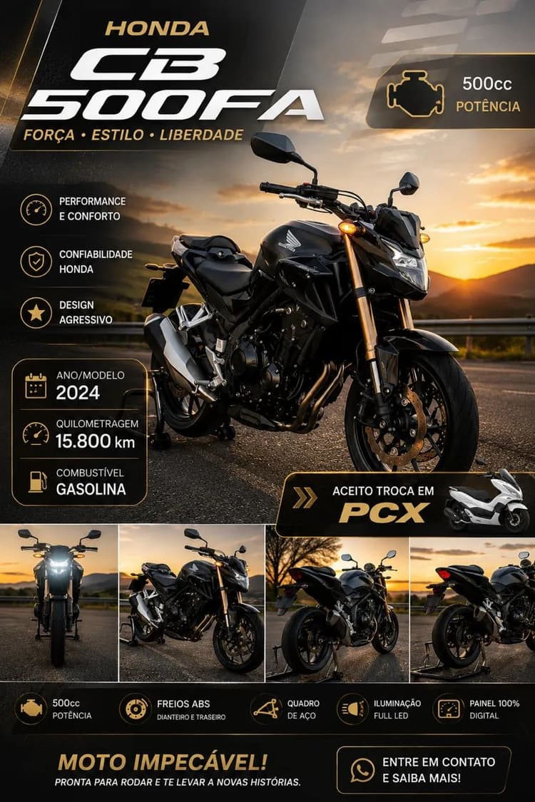 Cb 500f - aceito pcx